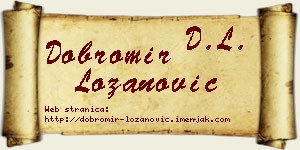Dobromir Lozanović vizit kartica